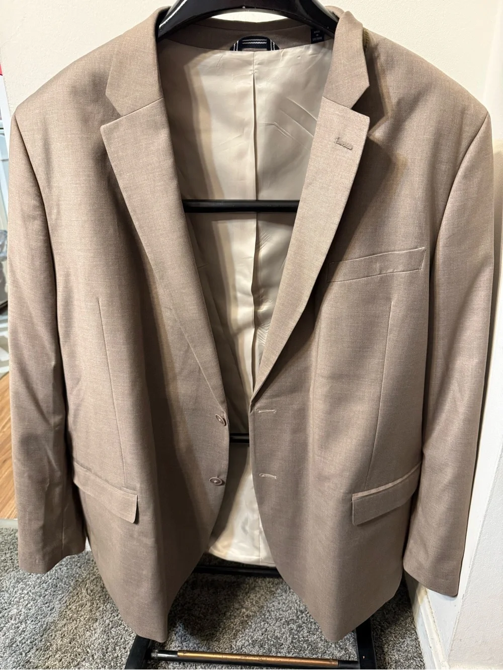 Nautica Men's Grant Bi-Stretch Suit Separate Jacket Only L54 W49 Light Brown